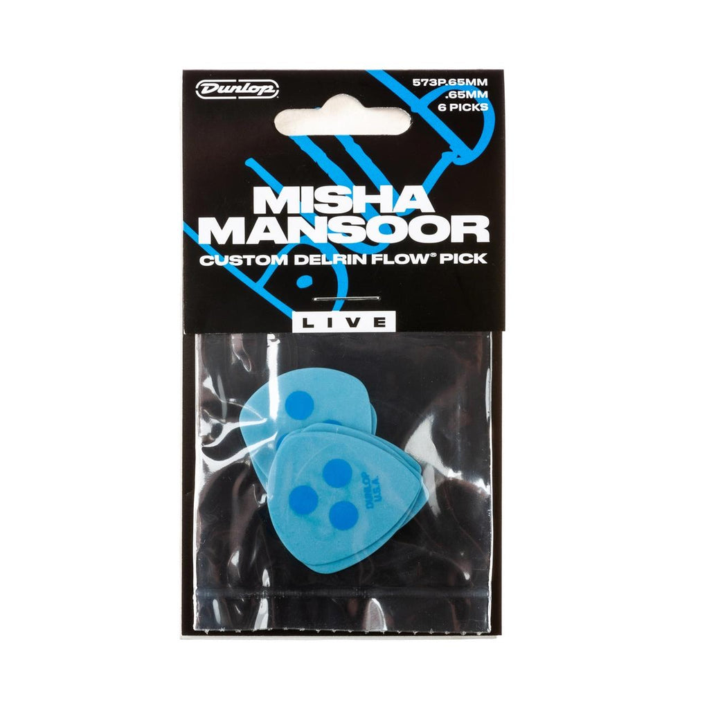 Jim Dunlop Misha Mansoor .65mm Delrin Flow Guitar Pick Players Pack - 6 Pk