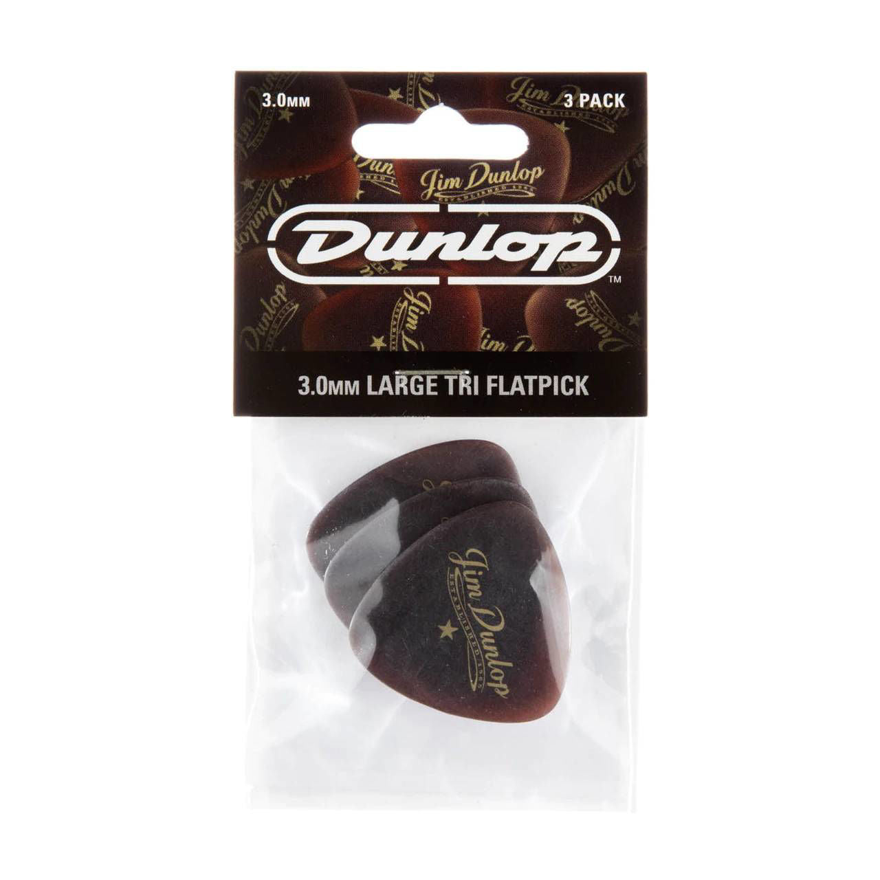 Jim Dunlop Deluxe Triangle 3mm Guitar Pick Player Pack (3 in a pack)