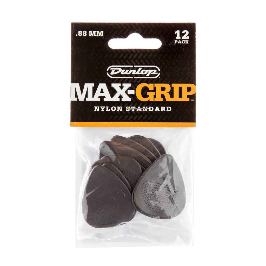 Jim Dunlop JPP108 Nylon Greys Max Grip .88mm Players Pack Guitar Pick (12 in a pack)