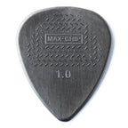 Set of 12 Jim Dunlop Max Grip Nylon guitar picks, 1.0 mm thickness, designed for comfortable playing and durability.
