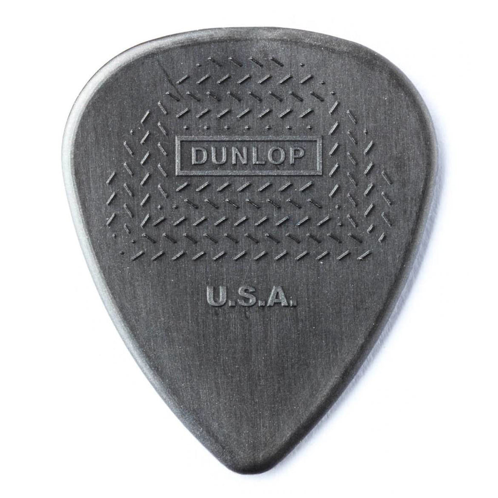Set of 12 Dunlop Max Grip nylon guitar picks, 1.0 mm thickness, suitable for standard playing, arranged in a pack.