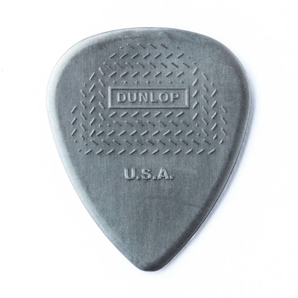 Jim Dunlop JPP110 Nylon Greys Max Grip guitar picks, 1.14mm thickness, 12 picks in a pack, displayed on a white background.
