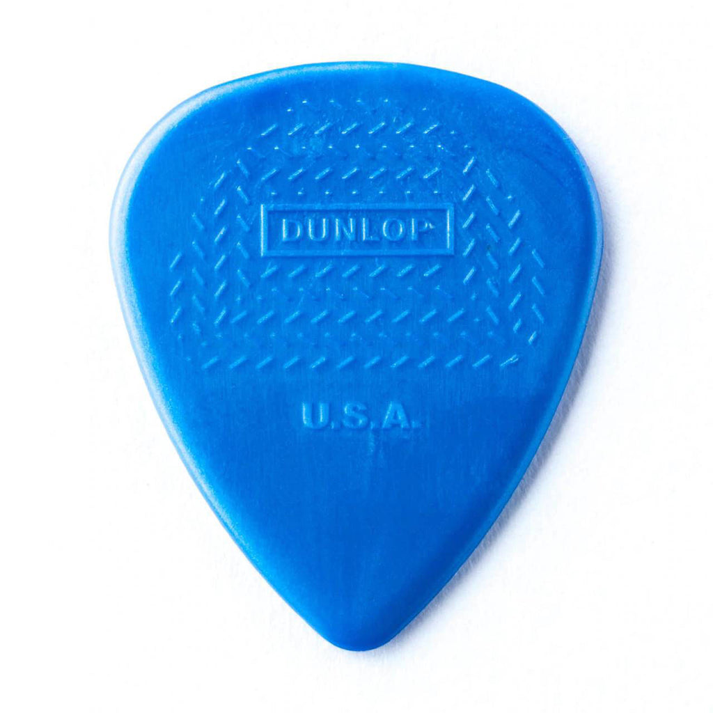 Dunlop Jim Dunlop JPP111 Nylon Greys Max Grip 1.5mm guitar picks in a pack, showing 12 grey picks with textured grip surface.
