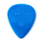 Jim Dunlop JPP111 Nylon Greys Max Grip 1.5mm guitar picks pack showing 12 picks with textured grip and grey color.
