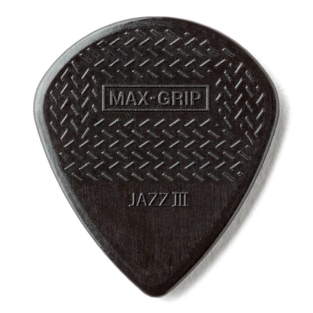 Jim Dunlop Jazz III Maxgrip Nylon Stiffo Guitar Pick Player Pack