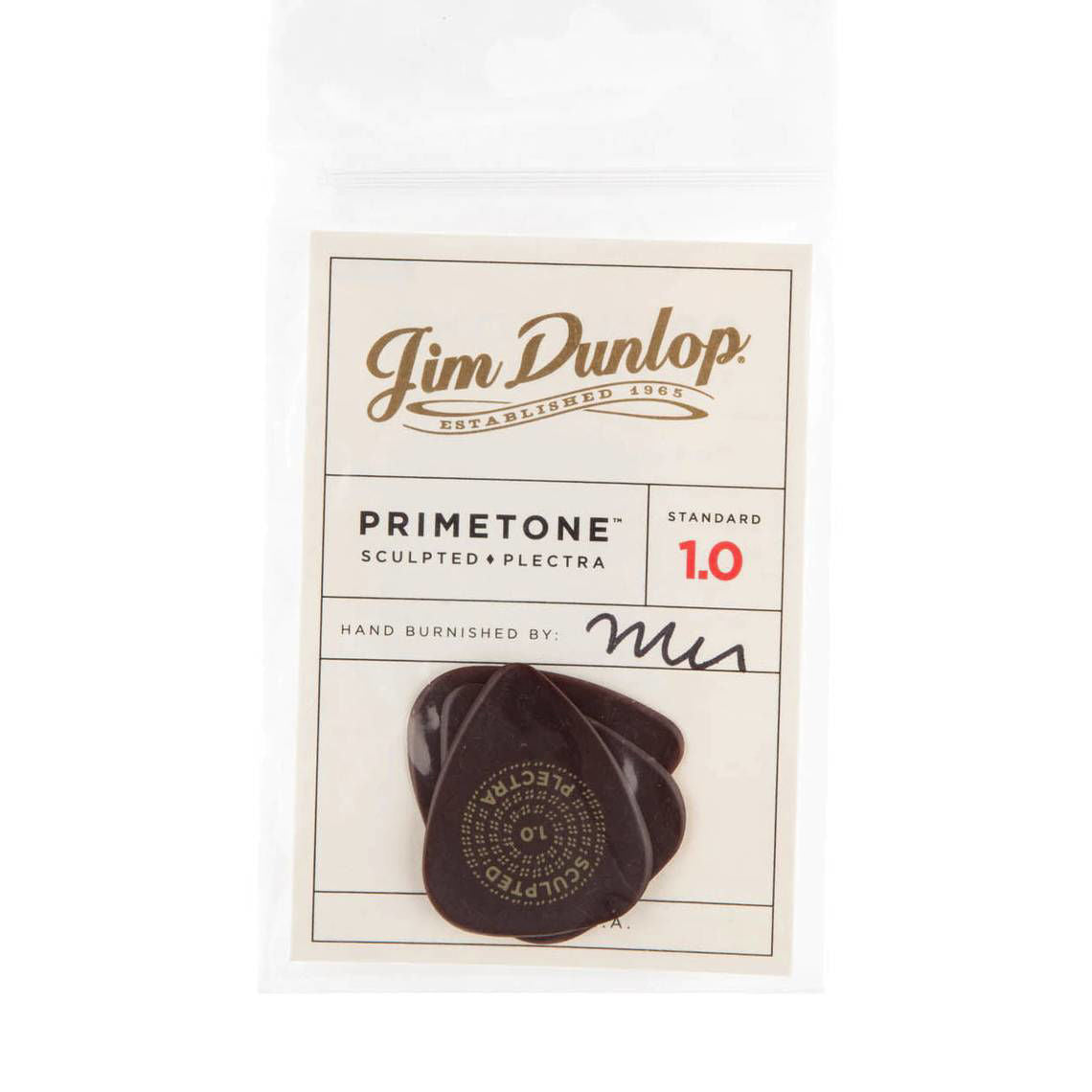 Jim Dunlop 1.0 mm Primetone Standard Guitar Pick Player Pack - 3 pack