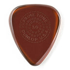 Jim Dunlop 3.0 mm Primetone Standard guitar picks in a 3-pack with grip, showcasing their textured surface and shape.