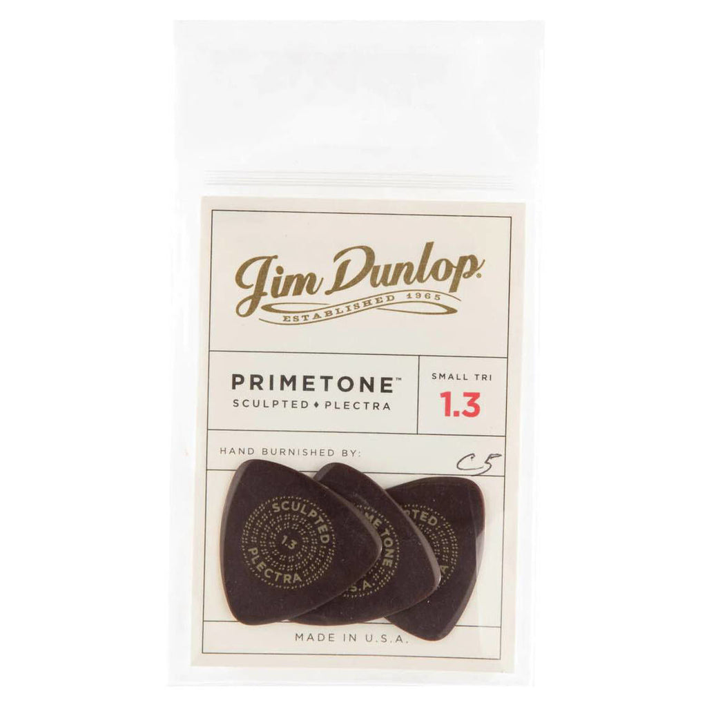 Jim Dunlop 1.30 mm Primetone Small Triangle Guitar Pick Player Pack - 3 pack