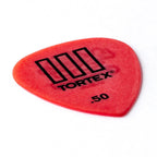 Jim Dunlop Tortex T3 50mm guitar picks, 12-pack, featuring durable plastic picks for versatile playing styles.