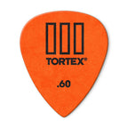 Set of twelve Jim Dunlop Tortex T3 guitar picks, .60mm thickness, designed for players, shown in a pack with multiple picks visible.