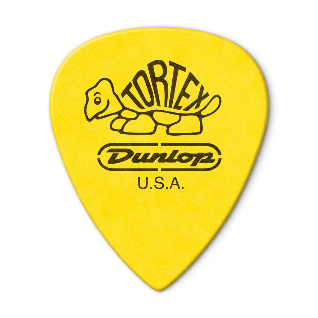 Jim Dunlop Tortex T3 73mm guitar picks from the Players Pack, showing 12 durable Dunlop guitar picks arranged in a pack.