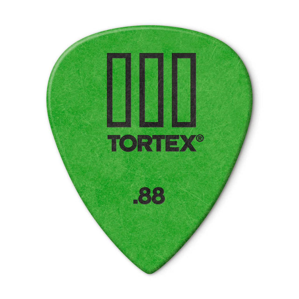 Set of 12 Jim Dunlop Tortex T3 88mm guitar picks in a players pack, featuring durable, high-quality Dunlop guitar picks.
