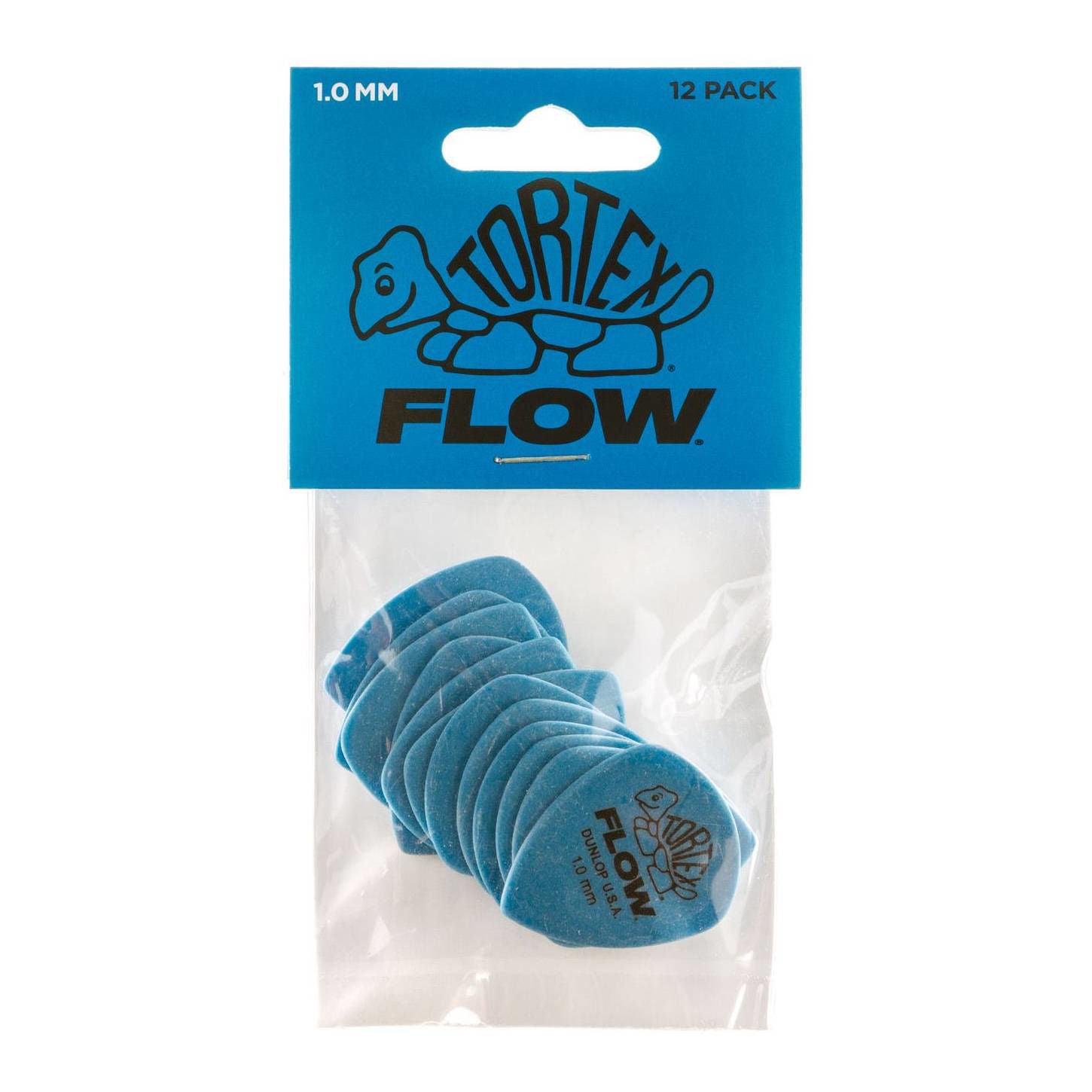 Jim Dunlop 1.0mm  Tortex Flow Guitar Pick Player Pack (12 in a pack)