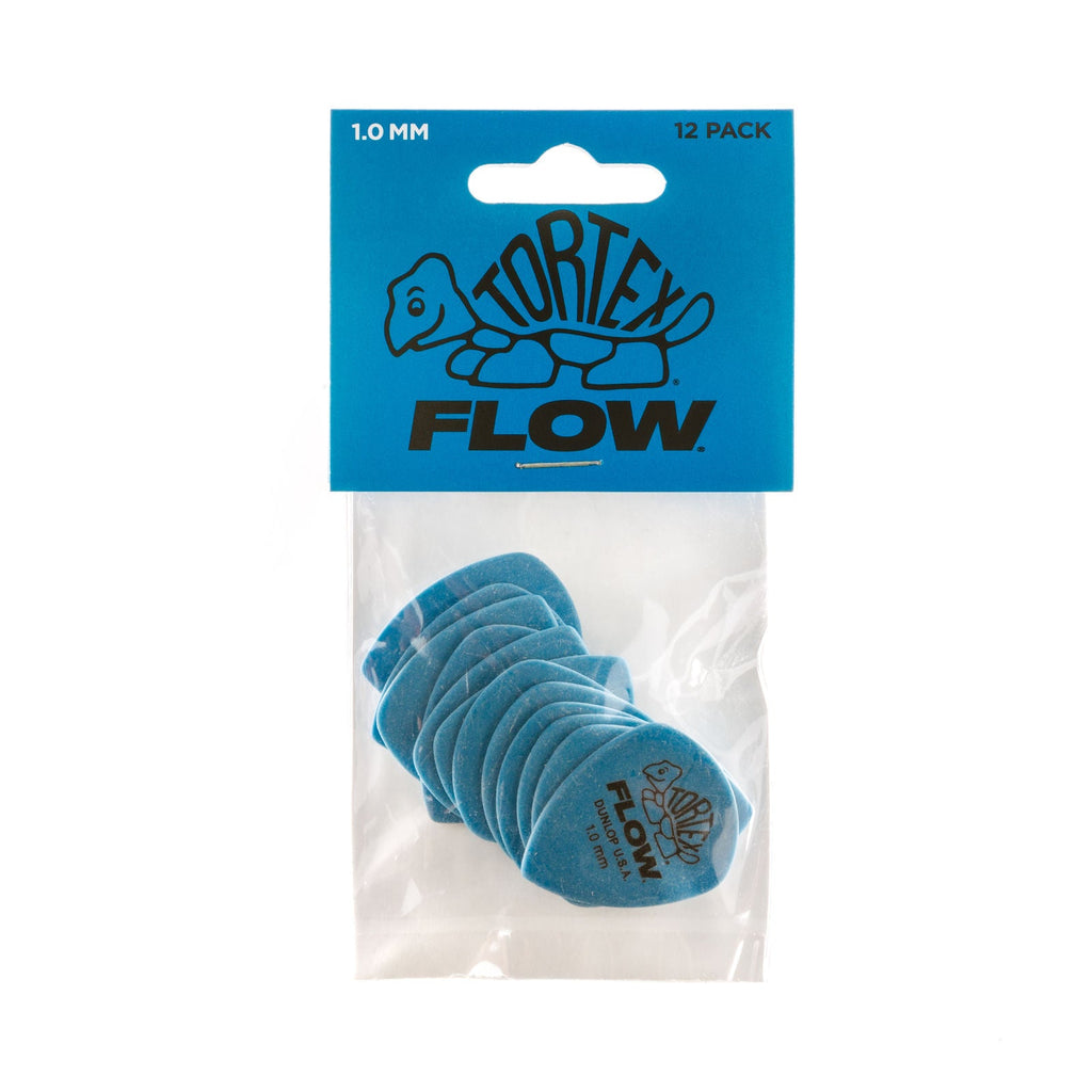 Jim Dunlop 1.0mm  Tortex Flow Guitar Pick Player Pack (12 in a pack)
