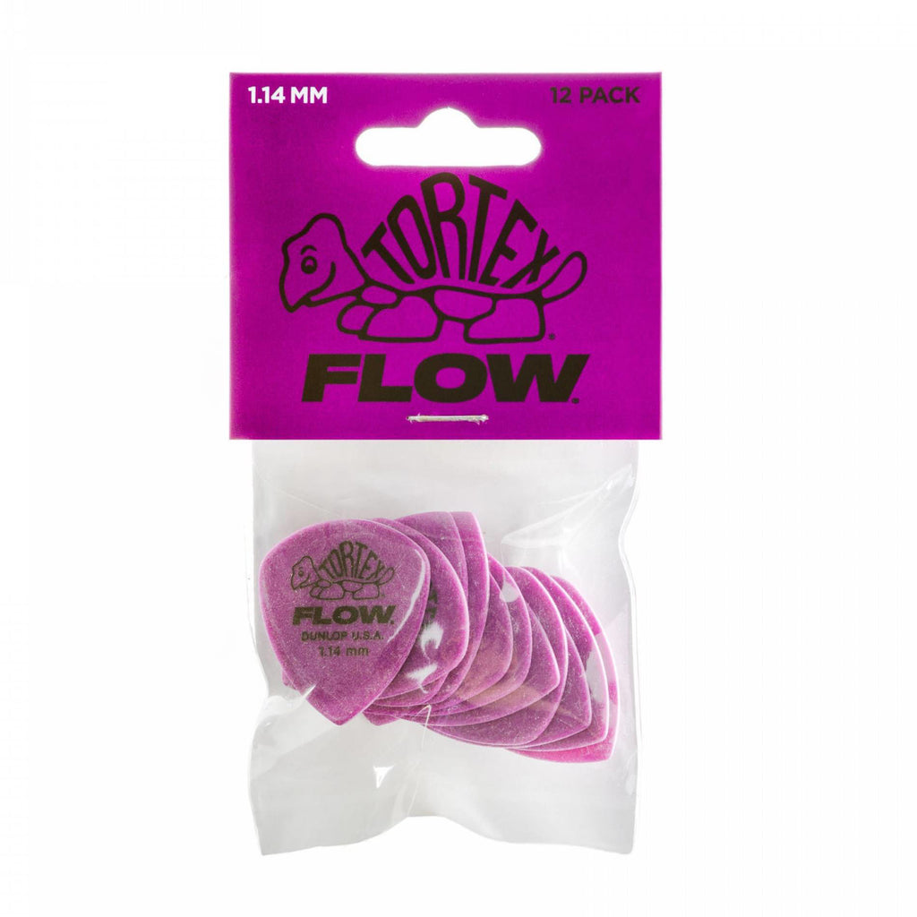 Jim Dunlop 1.14mm Tortex Flow Guitar Pick Player Pack (12 in a pack)