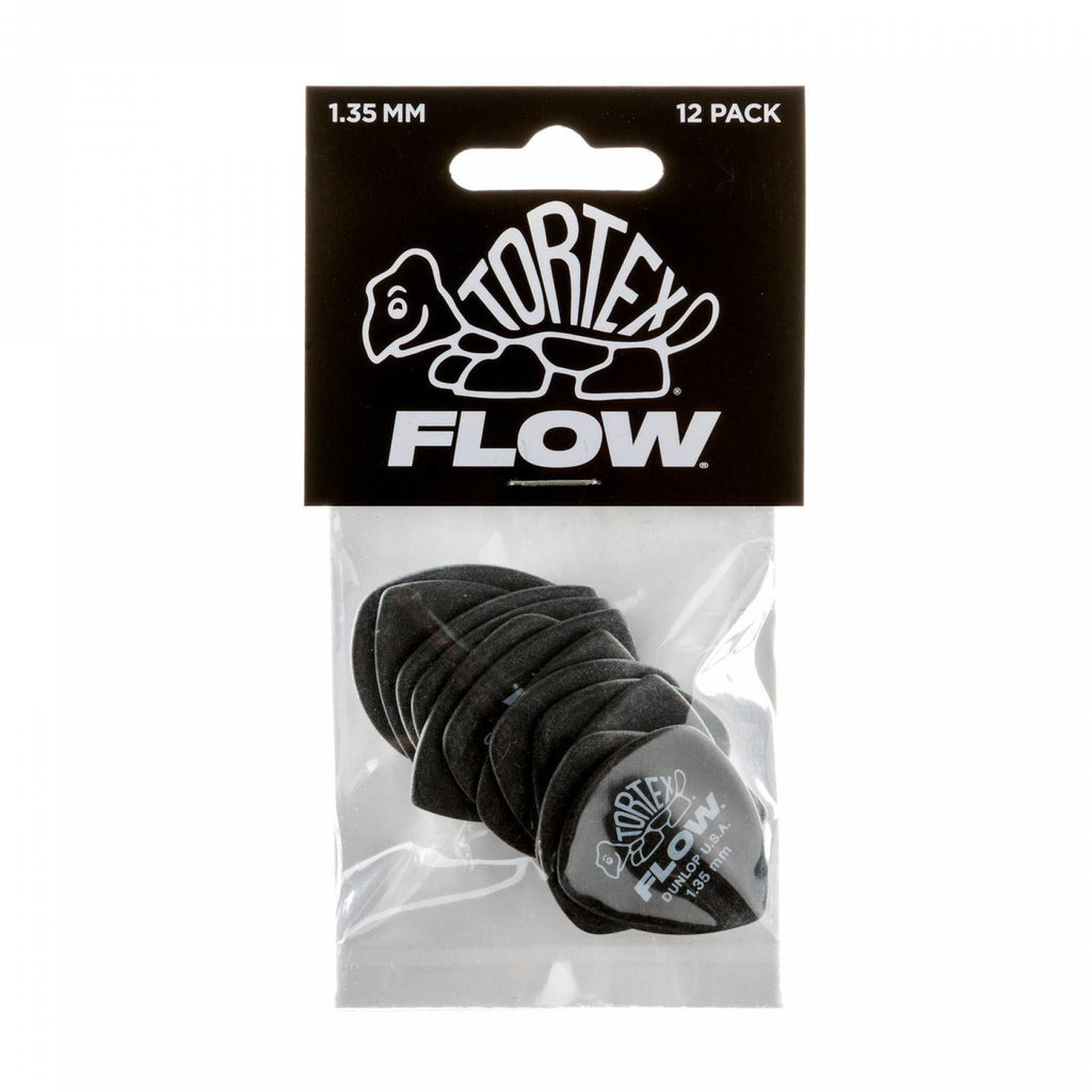 Jim Dunlop 1.35mm Tortex Flow Guitar Pick Player Pack (12 in a pack)