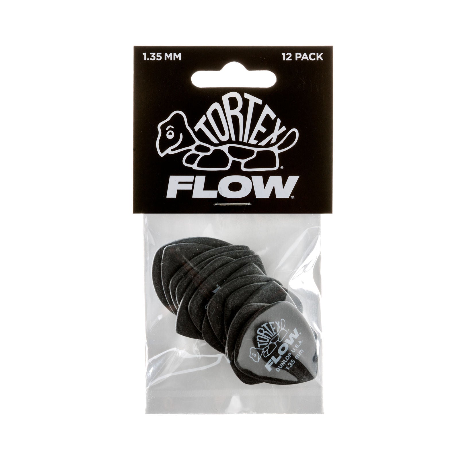 Jim Dunlop 1.35mm Tortex Flow Guitar Pick Player Pack (12 in a pack)
