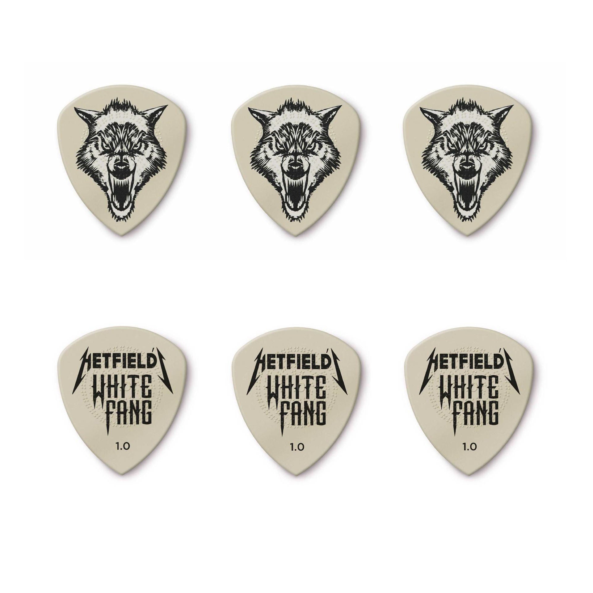Jim Dunlop JPWF10 James Hetfield White Fang 1.0mm Guitar Pick Player Pack (6 in a pack)
