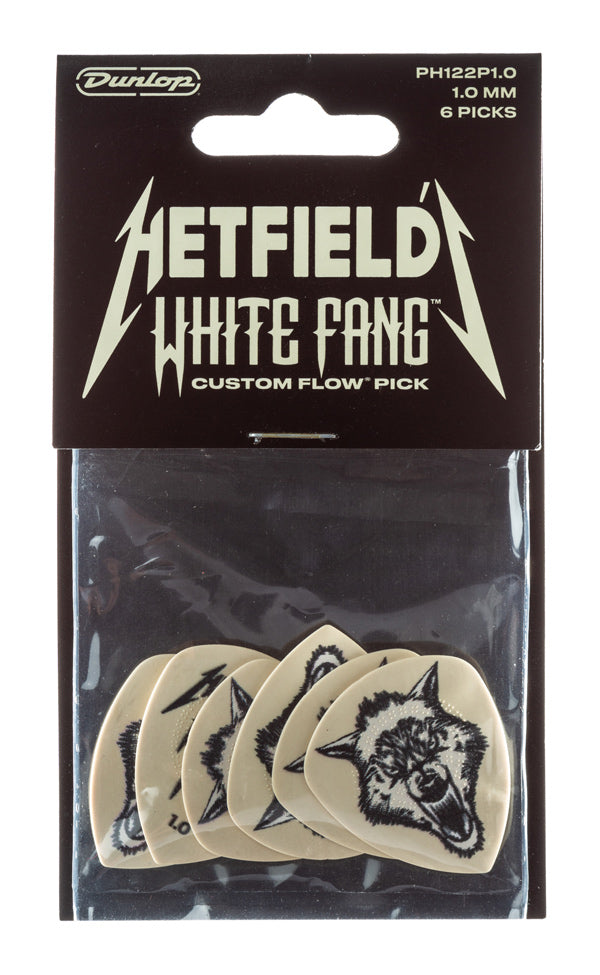 Jim Dunlop JPWF10 James Hetfield White Fang 1.0mm Guitar Pick Player Pack (6 in a pack)