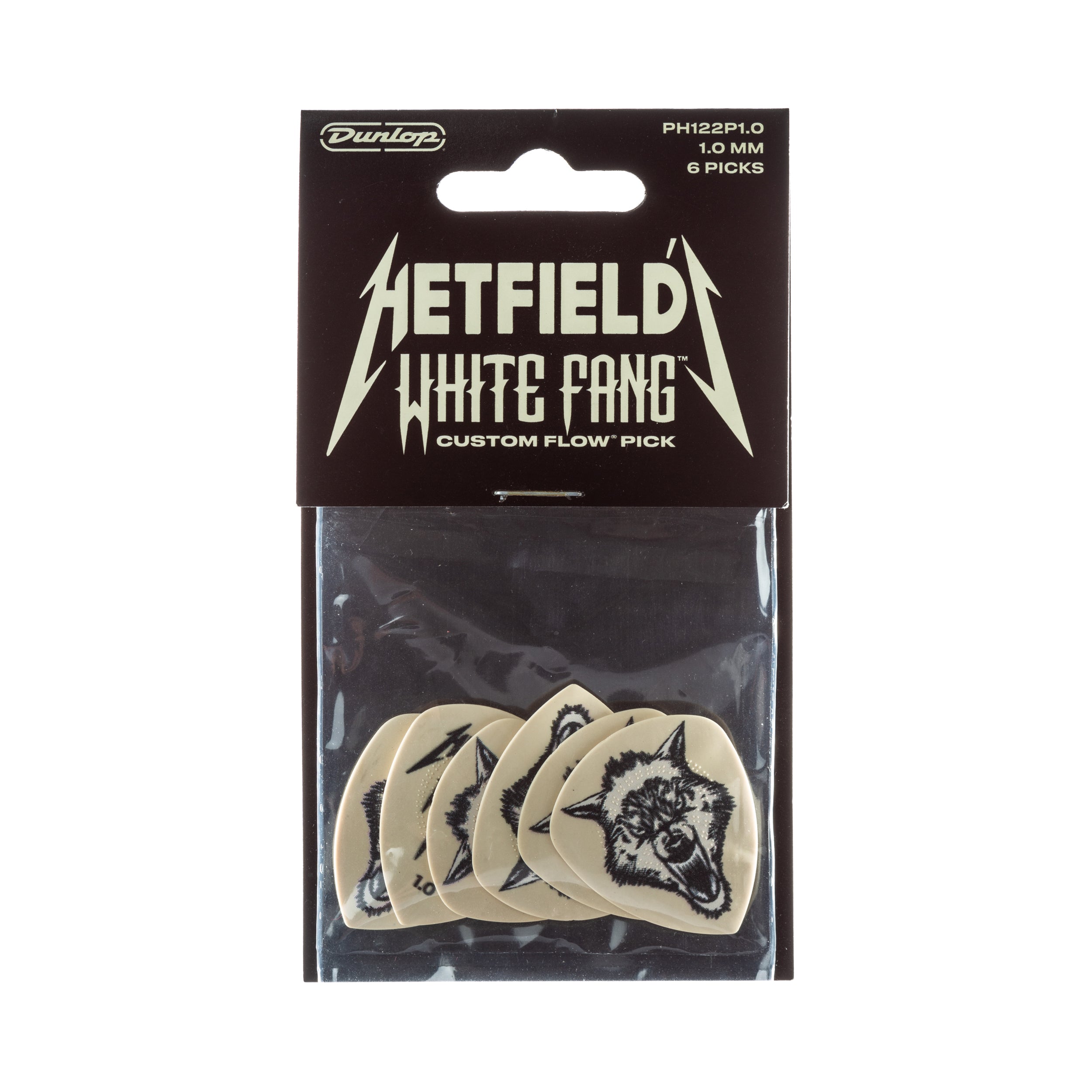 Jim Dunlop James Hetfield White Fang .73mm Guitar Pick Pack Of 6