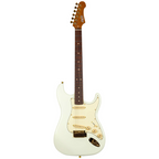 Jet JS380 SSS Electric Guitar, Roasted Maple Neck with Rosewood FB - Olympic White