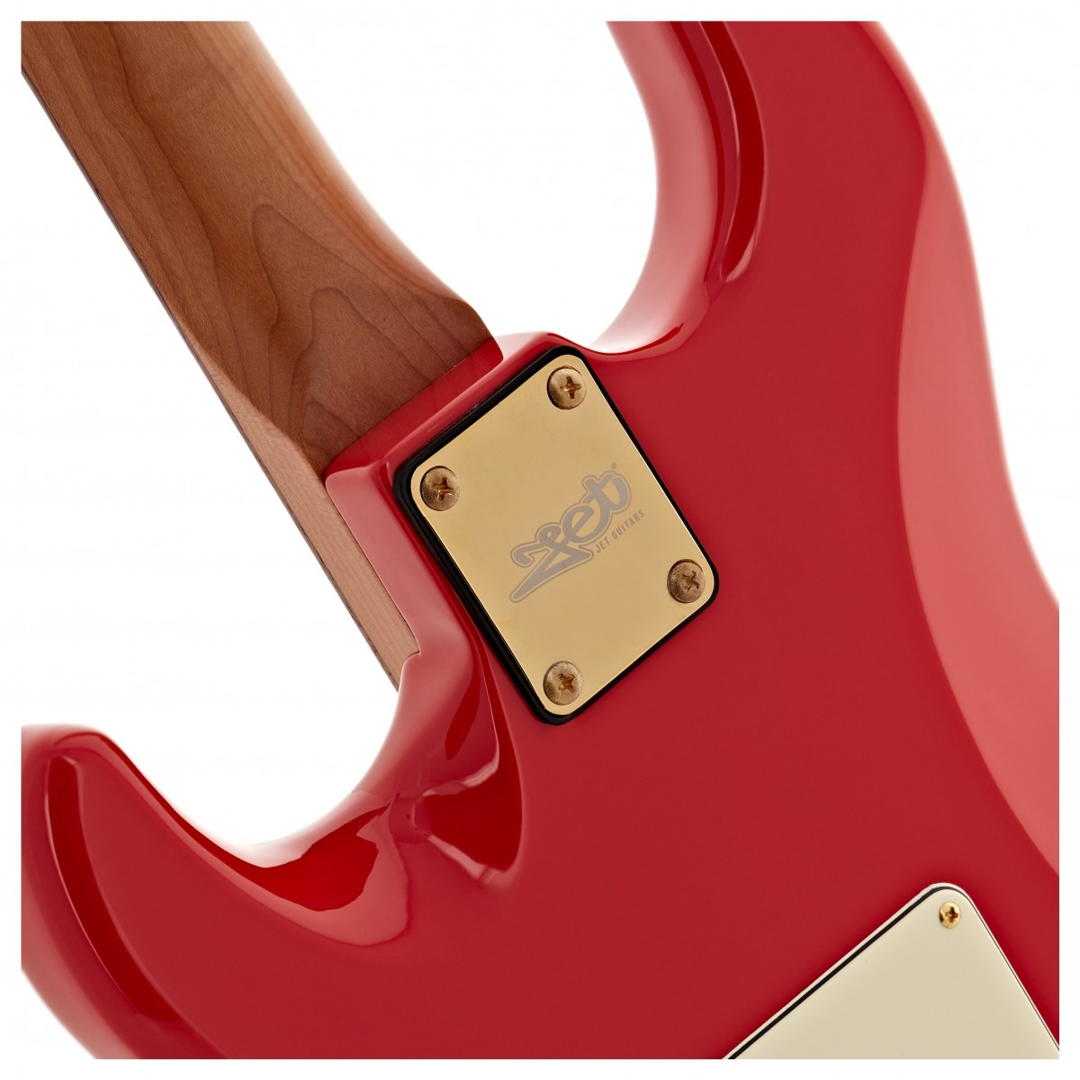 Jet JS380 SSS Electric Guitar, Roasted Maple Neck with Rosewood Fretboard - Red