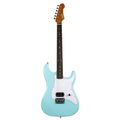 Jet JS400 HT Electric Guitar, Roasted MN with Rosewood FB - Blue