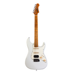 Jet JS-400 HSS Electric Guitar with Roasted Maple Fretboard in Limited White