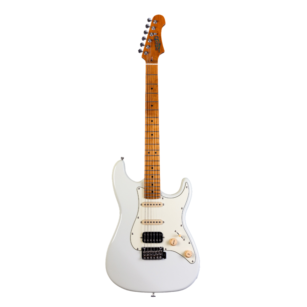 Jet JS-400 HSS Electric Guitar with Roasted Maple Fretboard in Limited White