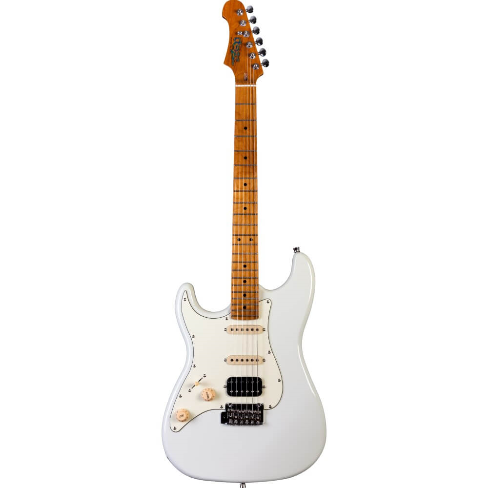 Jet JS-400 HSS Left-Handed Electric Guitar with Maple Fretboard - Olympic White