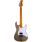 Jet JS-450 HSS Electric Guitar with Maple Fretboard - Transparent Black