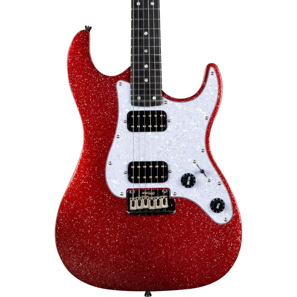 Jet JS-500 HH Electric Guitar with Ebony Fretboard - Red Sparkle