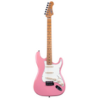 Jet JS-300 SSS Electric Guitar with Maple Fretboard in Rose Pink