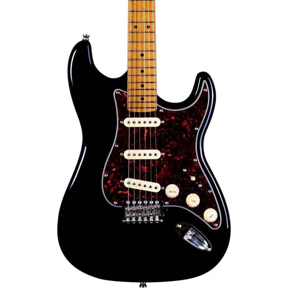 Jet JS-300 SSS Electric Guitar with Maple Fretboard - Black