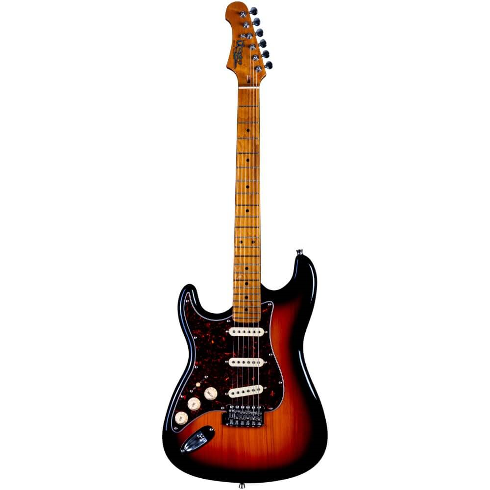 Jet JS-300 SSS Left-Handed Electric Guitar with Maple Fretboard - Sunburst