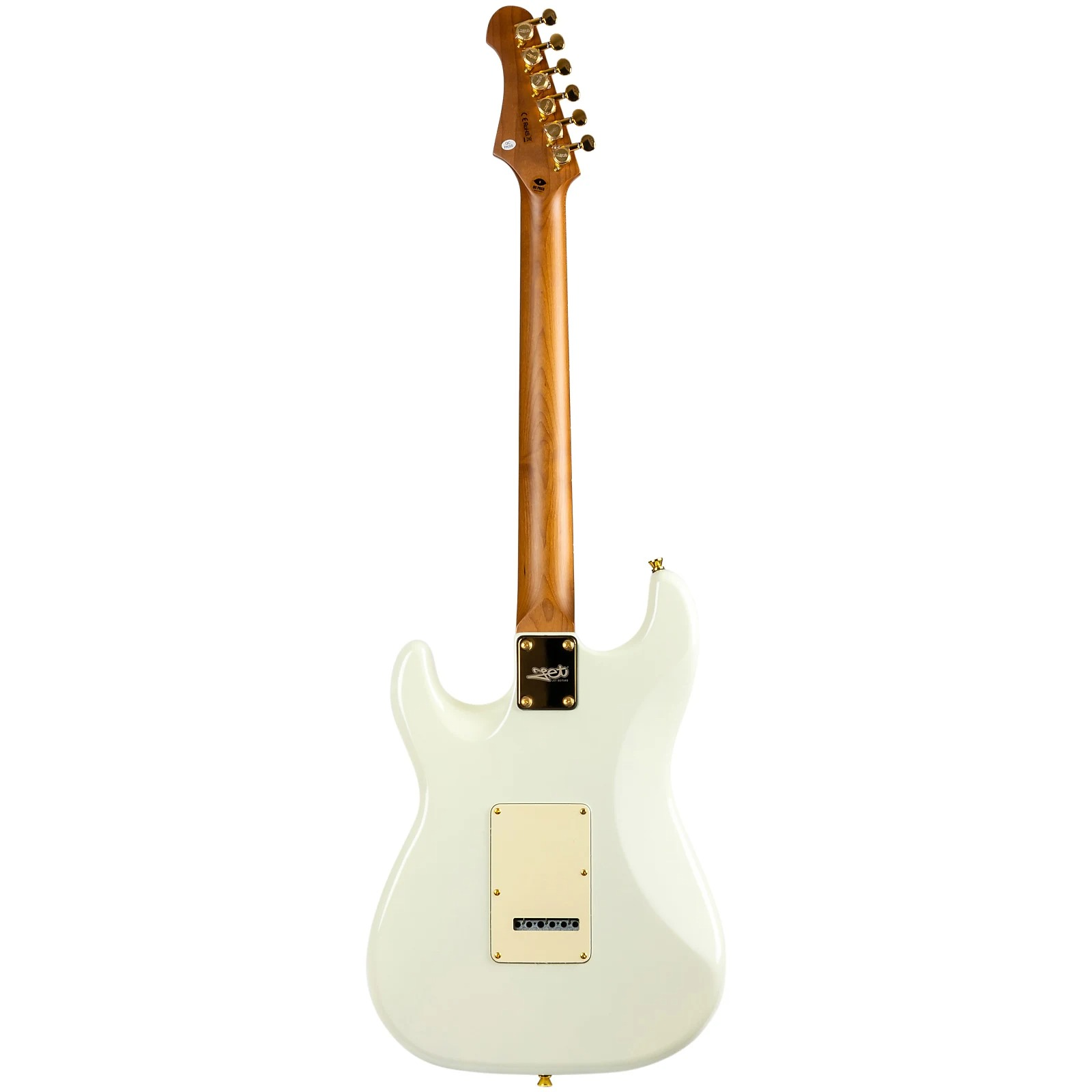 Jet JS380 SSS Electric Guitar, Roasted Maple Neck with Rosewood FB - Olympic White
