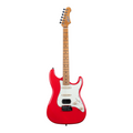 Jet JS400 HT Electric Guitar, Roasted MN with Rosewood FB - Red
