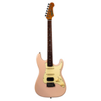Jet JS-400 HSS Electric Guitar with Rosewood Fretboard - Shell Pink