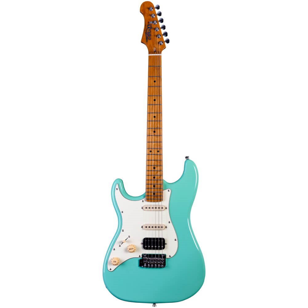 Jet JS-400 HSS Left-Handed Electric Guitar with Maple Fretboard - Sea Foam Green