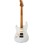 Jet JS-400 HSS Left-Handed Electric Guitar with Maple Fretboard - Olympic White