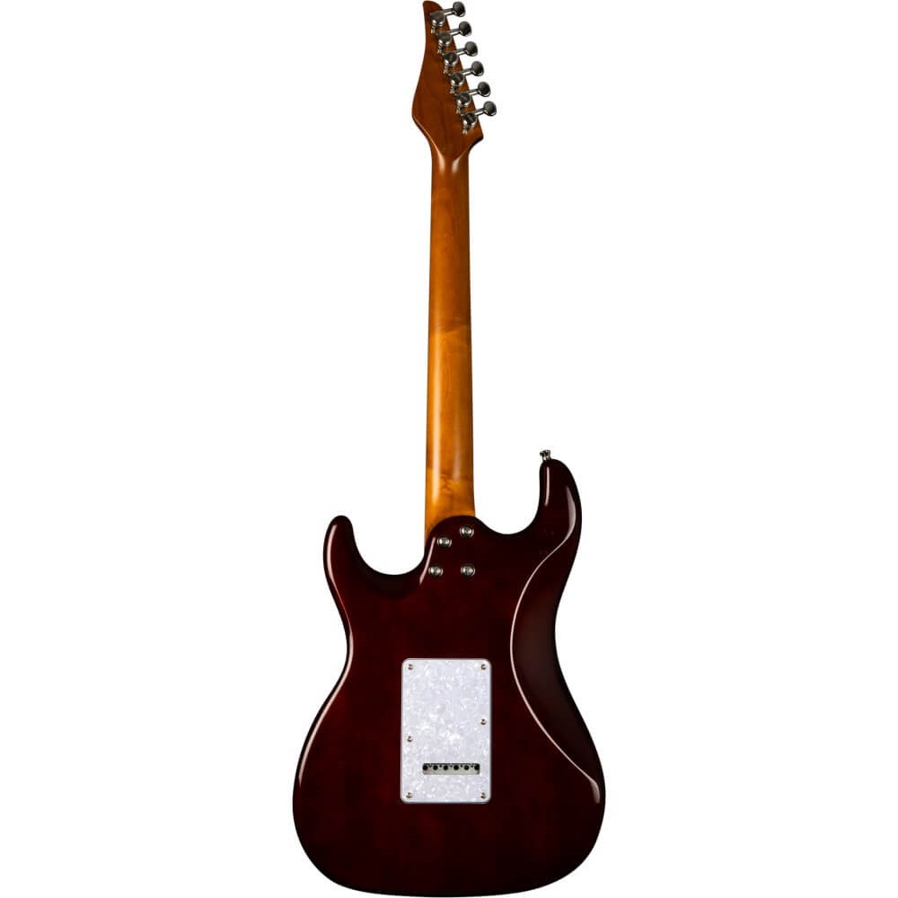 Jet JS-450 QTBR HSS Electric Guitar with Rosewood Fretboard - Transparent Brown