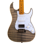 Jet JS-450 HSS Electric Guitar with Maple Fretboard - Transparent Black