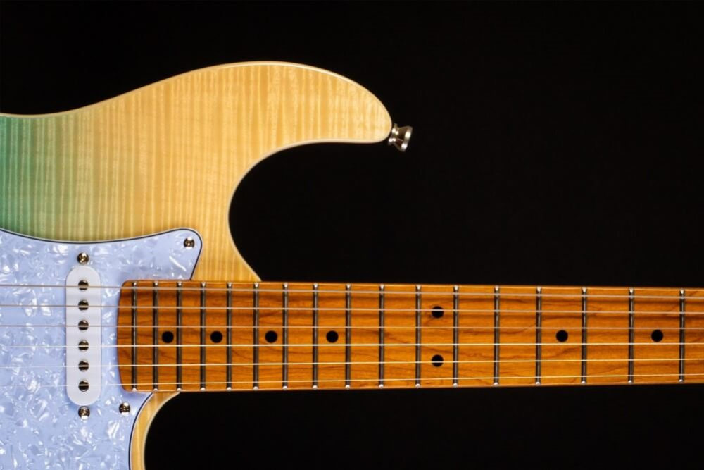 Jet JS-450 HSS Electric Guitar with Maple Fretboard - Transparent Blue