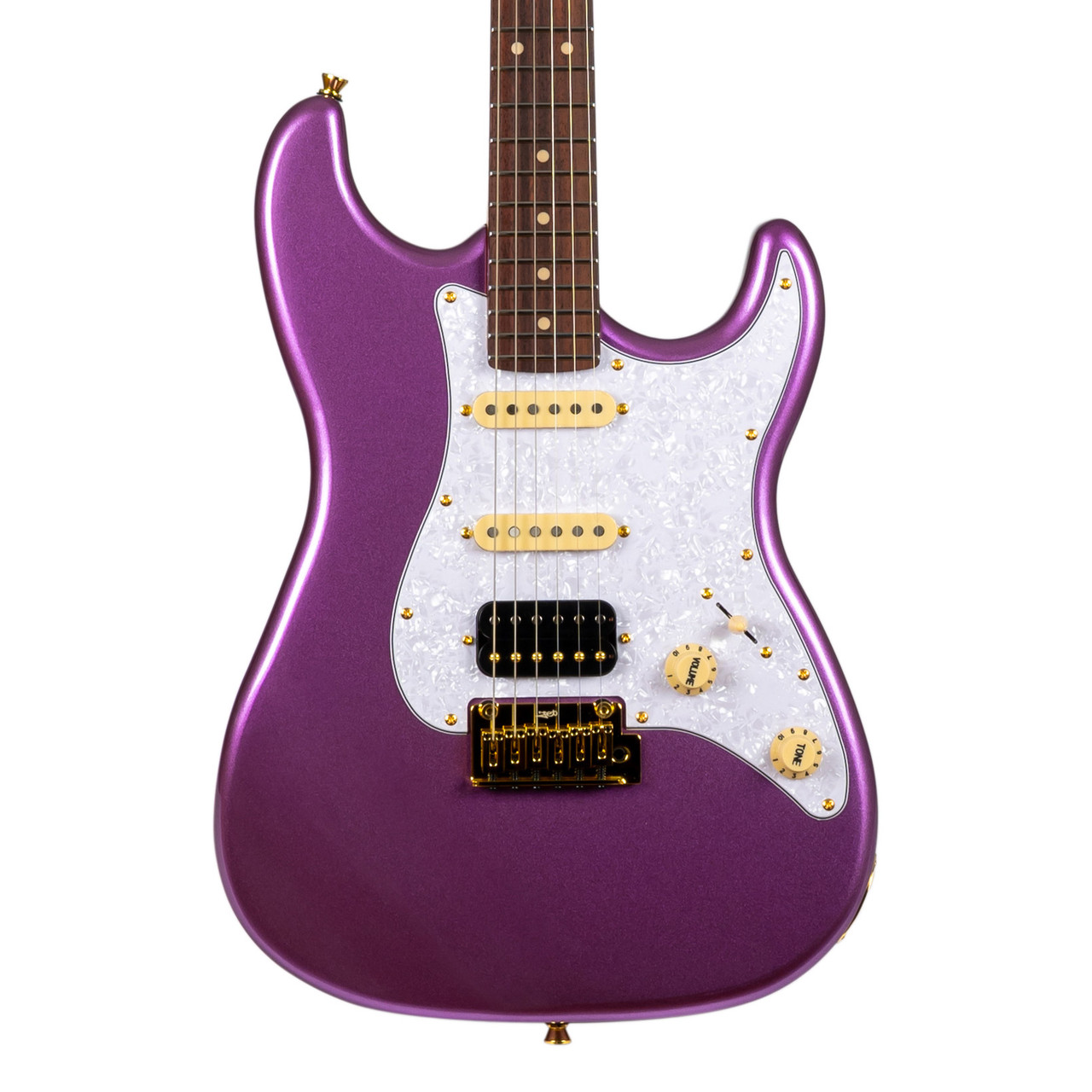 Jet JS480 HSS Electric Guitar, Roasted Maple Neck with Rosewood FB - Violet