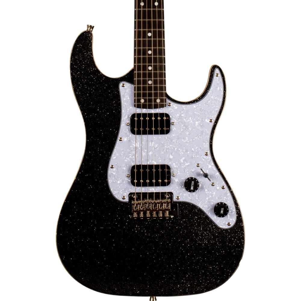 Jet JS-500 HH Electric Guitar with Ebony Fretboard - Black Sparkle