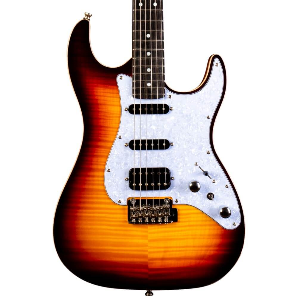 Jet JS-600 HSS Electric Guitar with Ebony Fretboard - Sunburst