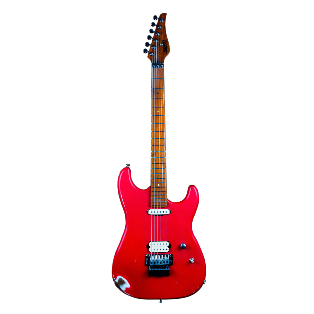 Jet JS-850 Electric Guitar in Red Distressed Relic