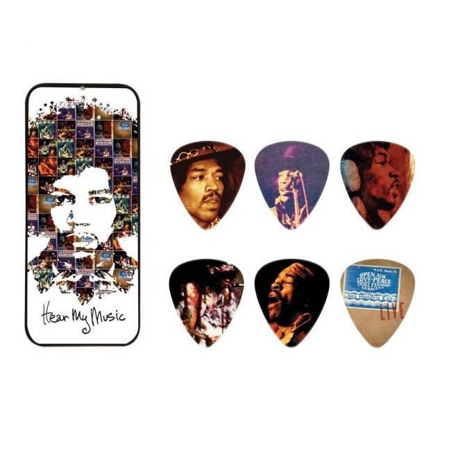 Jim Dunlop JSA25 Jimi Hendrix Hear My Music Series Collector's Pick Tin