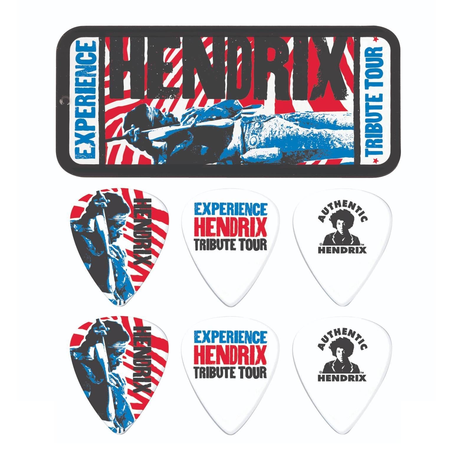 Jim Dunlop JSA26 Jimi Hendrix Tribute Tour Series Collector's Pick Tin
