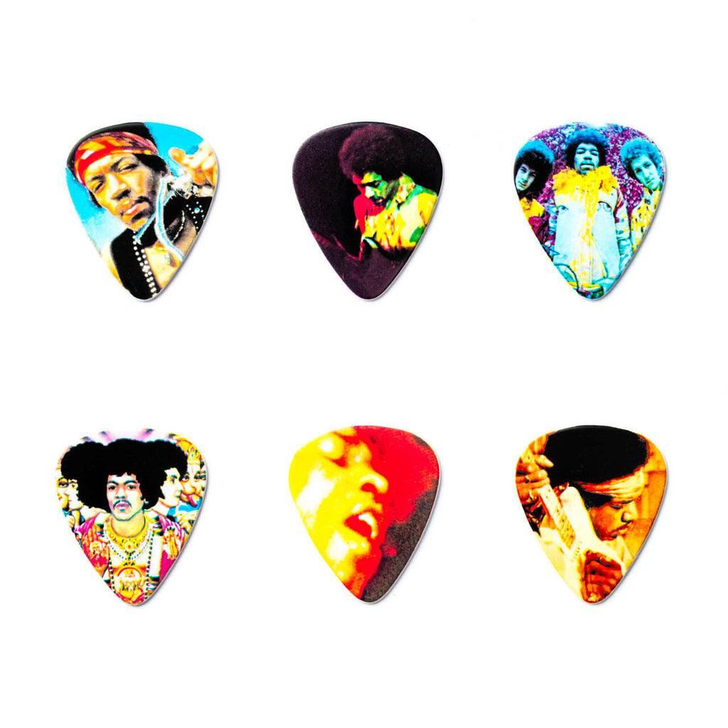 Dunlop Jimi Hendrix Montage Guitar Pick Tin - 12 Picks